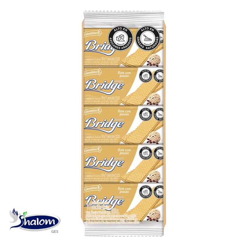 [EC3140] Galleta Bridge Ron Con Pasas *10Un