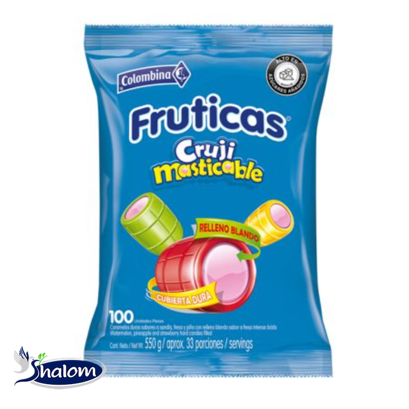 [EC858] Dulce Fruticas Cruji Masticables *100Un