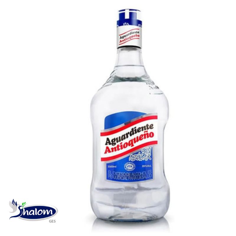 [EC48] Aguardiente Antioqueño Azul Sin Azucar Garrafa *2000Ml