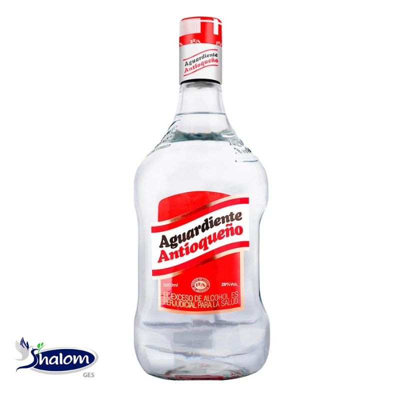 Aguardiente Antioqueño Rojo Garrafa *2000Ml