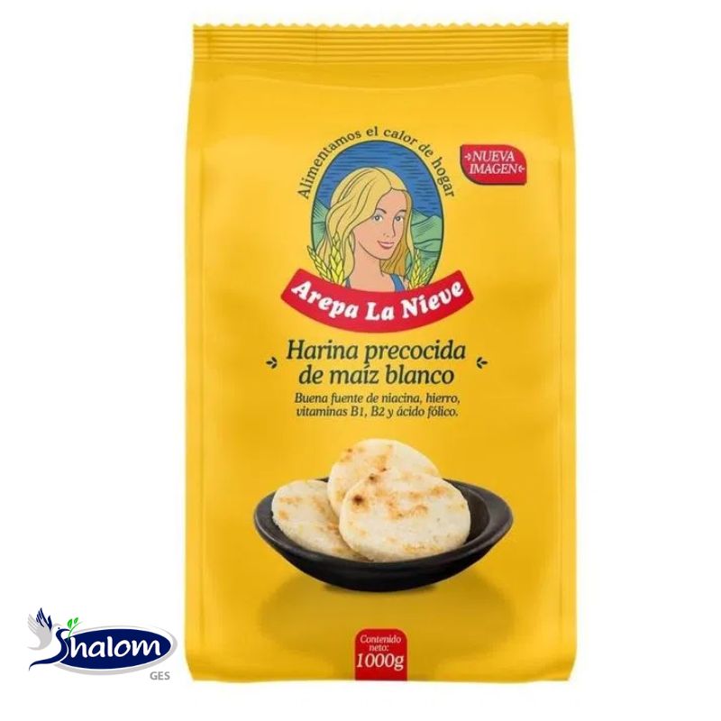 [EC2758] Harina De Maiz Blanco La Nieve *1000Gr