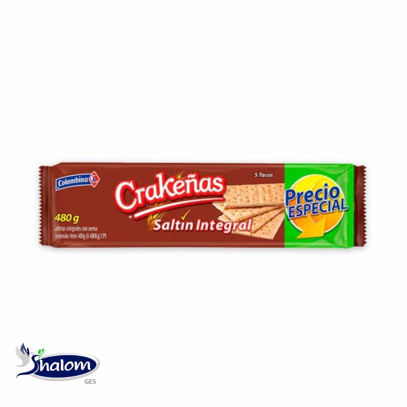 Galleta Crakeñas Saltin Integral *480Gr