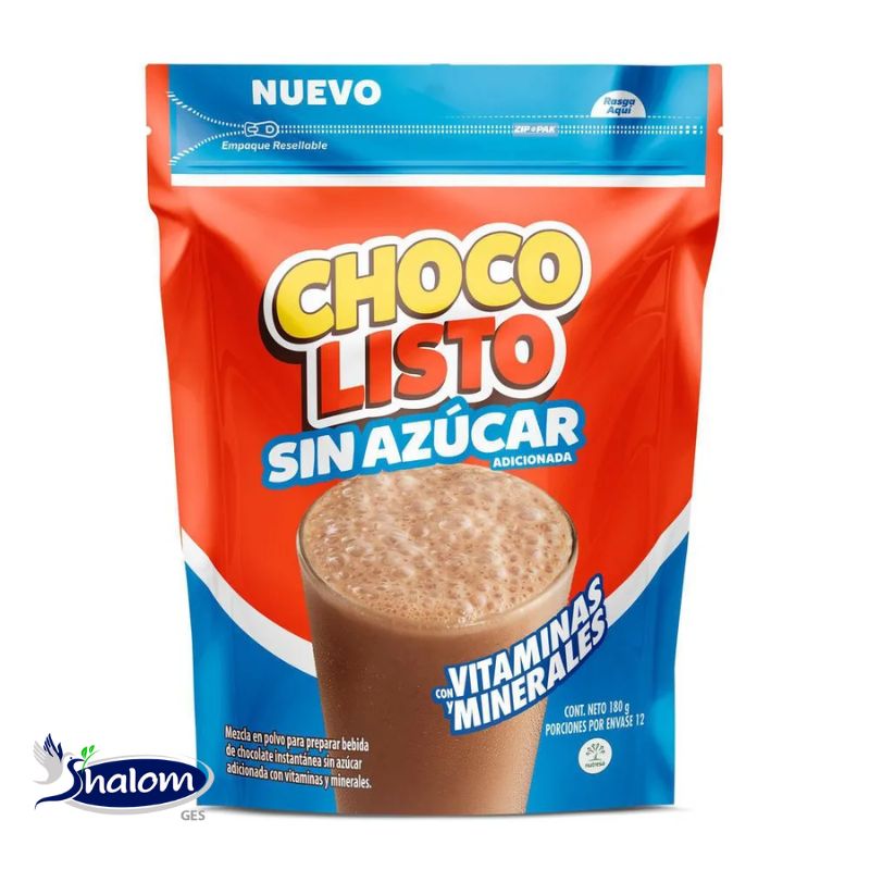 Chocolisto Sin Azucar *180Grs