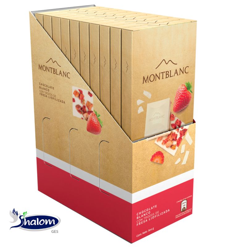 [EC7804] Chocolatina Montblanc Fresa Blanca 1Und*80Gr