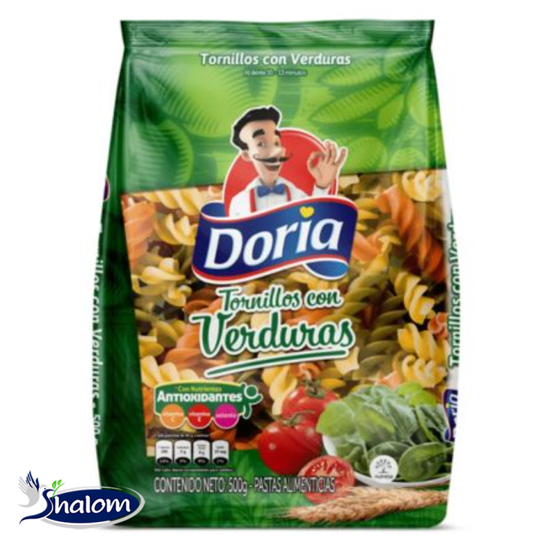 Pasta Doria Tornillos Verduras *500Gr