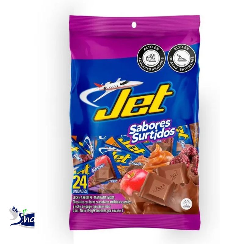 [EC3025] Chocolatina Jet Surtidas *24Un*6Gr