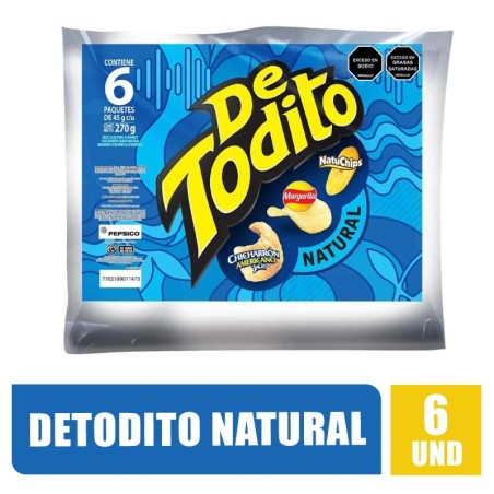 DETODITO NATURAL 45G X 6 - BOLSA