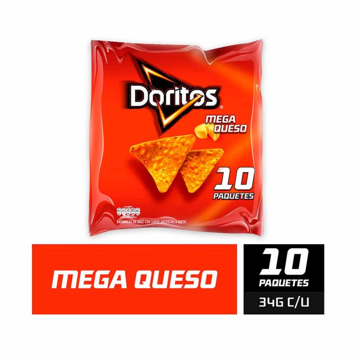 [EC7691] DORITOS MEGAQUESO 34G X 10 - BOLSA