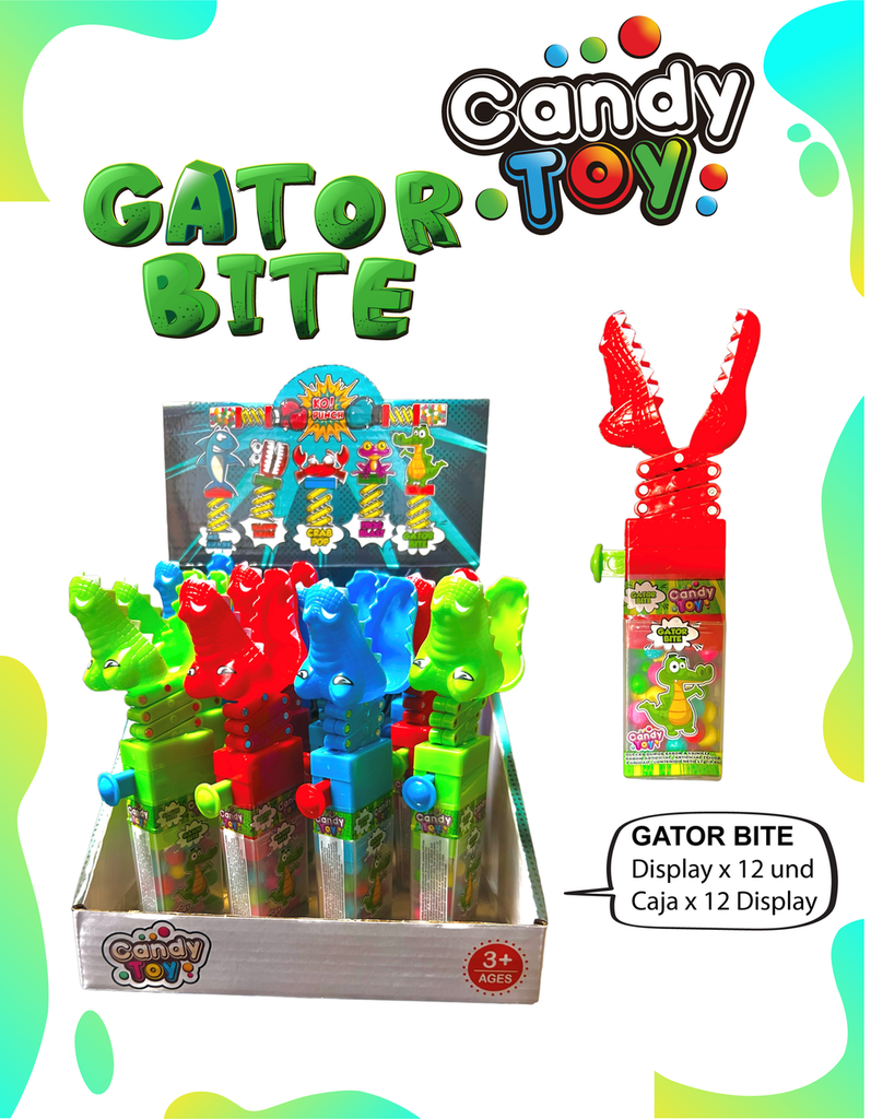 CANDY TOY GATOR BITE - 12 UND