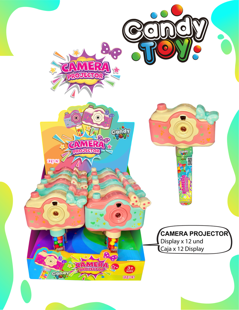 CANDY TOY CAMERA PROJECTOR - 12 UND