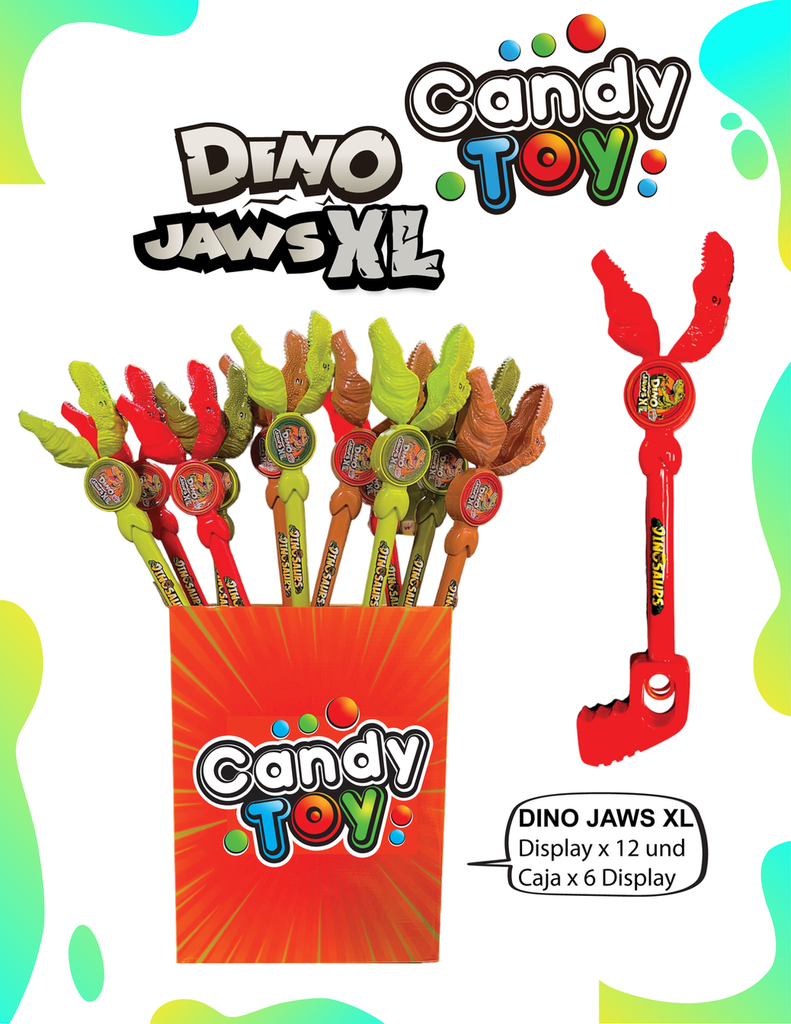 [EC] CANDY TOY DINO JAWS XL - 12 UND