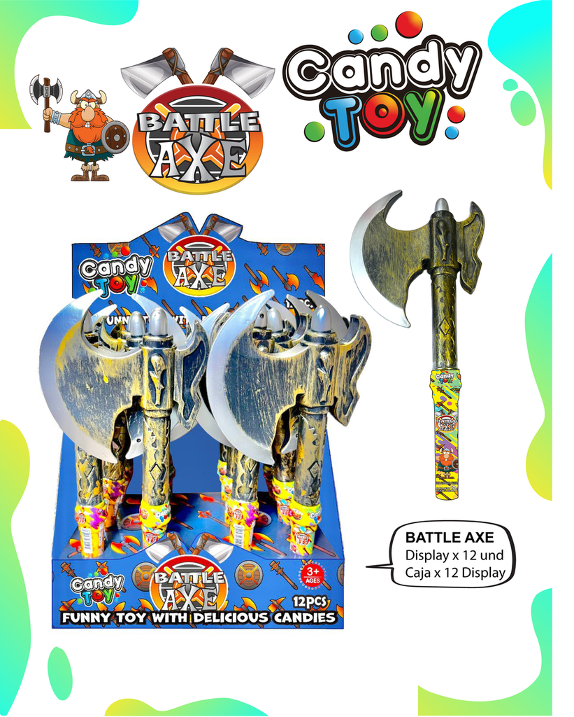 [EC] CANDY TOY BATTLE AXE - 12 UND