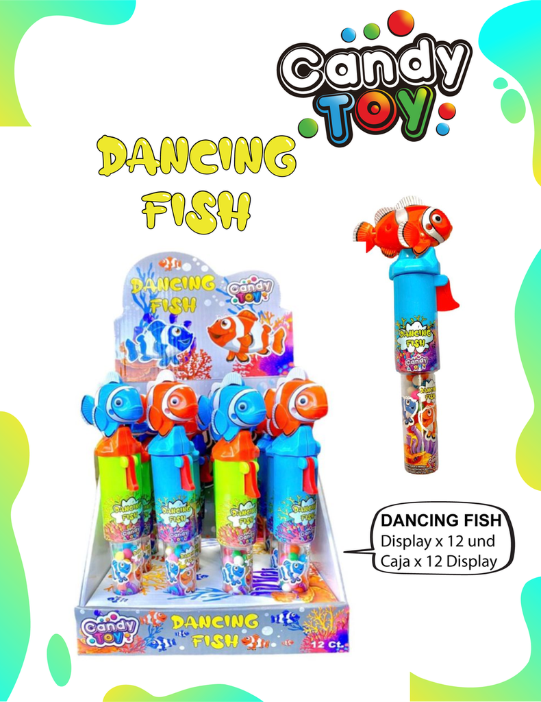 CANDY TOY DANCING FISH - 12 UND