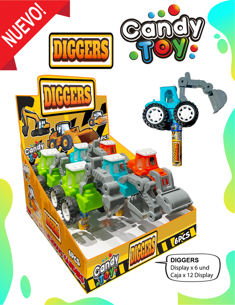 CANDY TOY DIGGERS - 1 UND