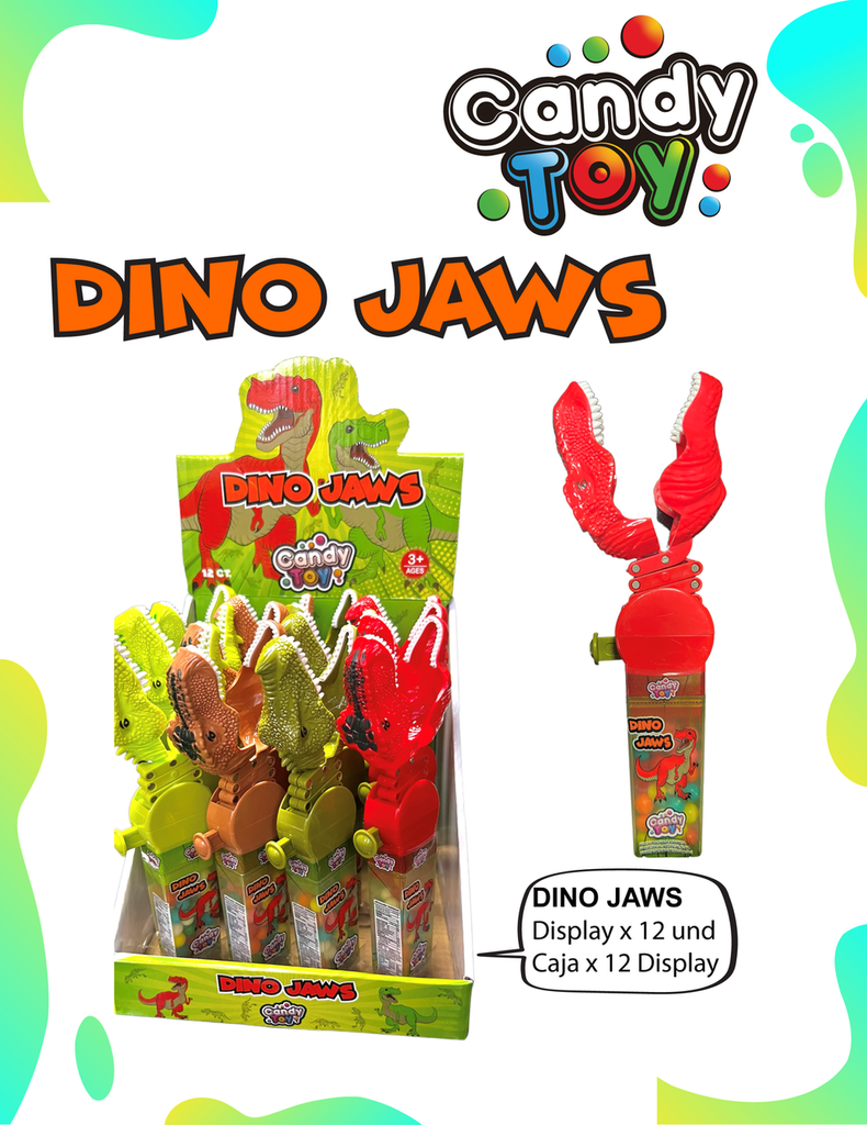 [EC] CANDY TOY DINO JAWS - 12 UND