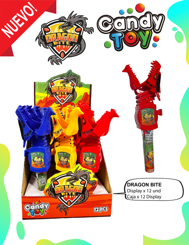 CANDY TOY DRAGON BITE - 1 UND