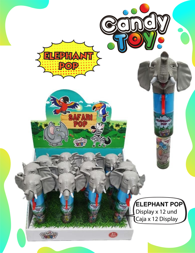 [EC] CANDY TOY ELEPHANT POP - 12 UND