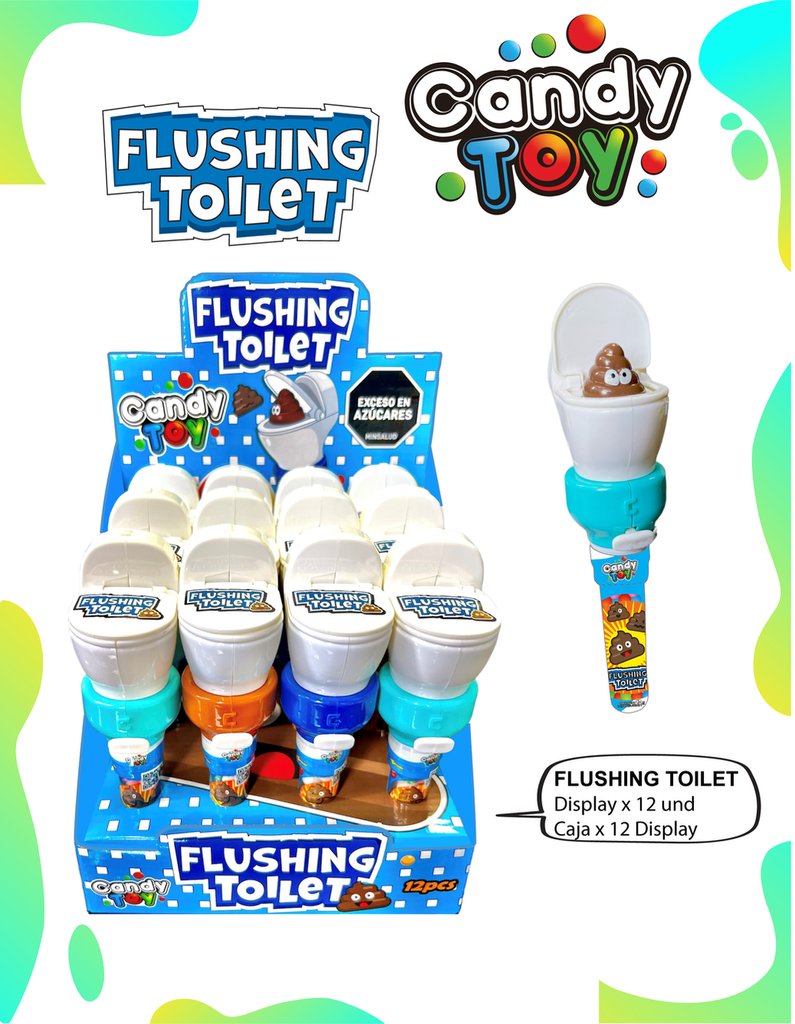 [EC] CANDY TOY FLUSHING TOILET - 1 UND