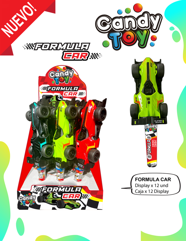 [EC] CANDY TOY FORMULA CAR - 12 UND