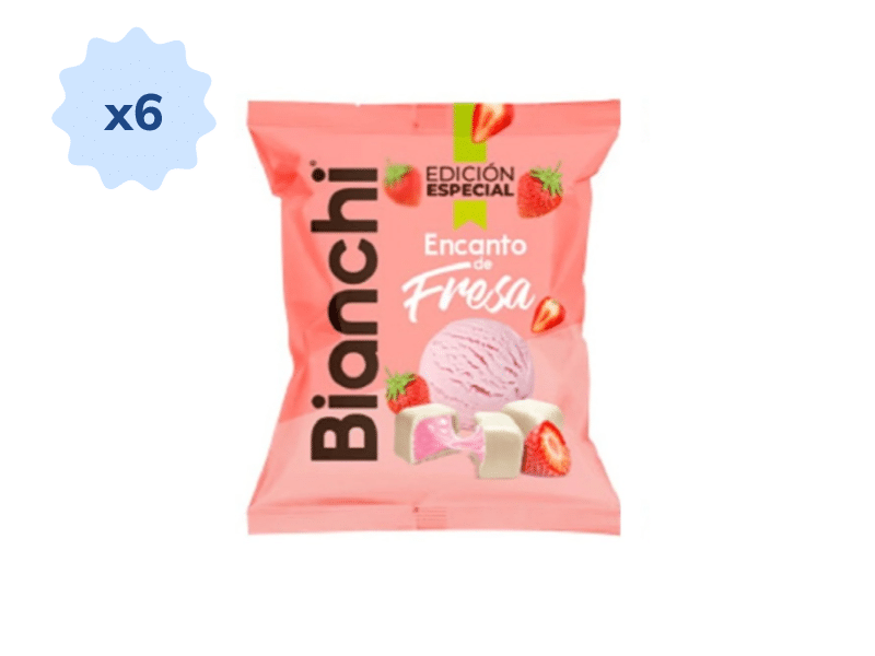 [EC1233] Bianchi Snacks Encanto de Fresa X6U