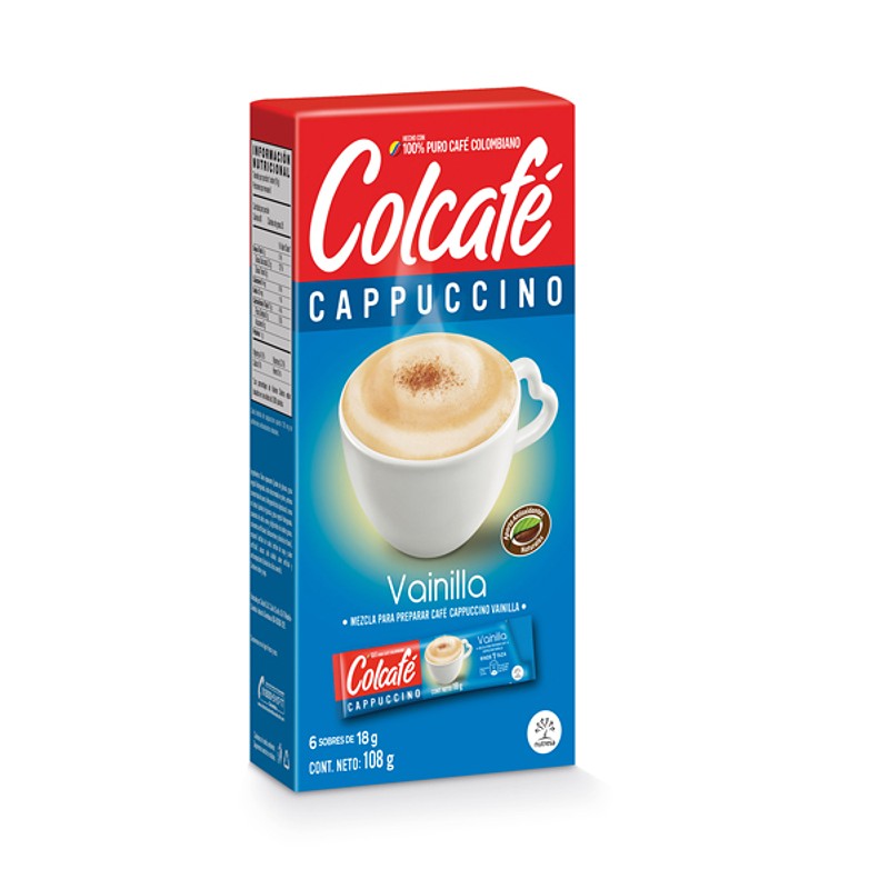 [EC1388] Cappuccino Colcafe Vainilla 18G 6Sob Display