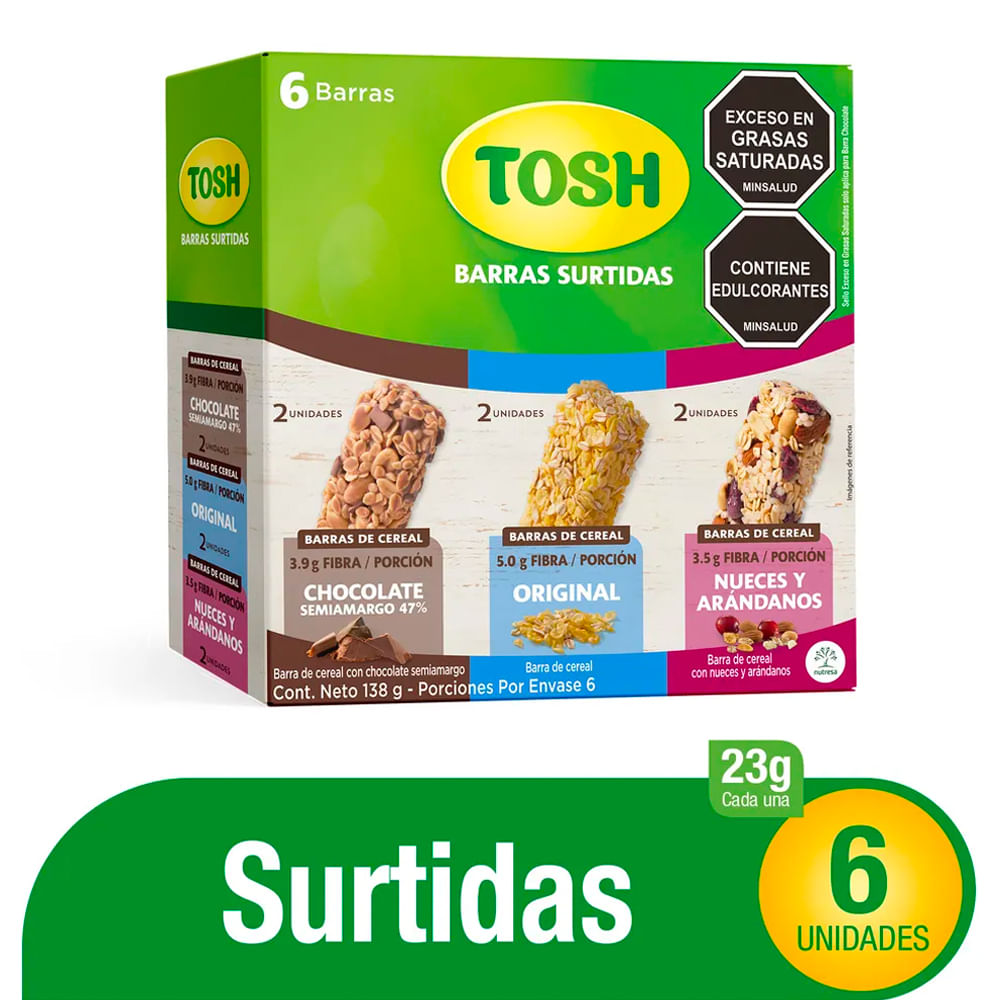 [EC1506] Barra Tosh Surtida 16Ple X 6Und X 23G Display