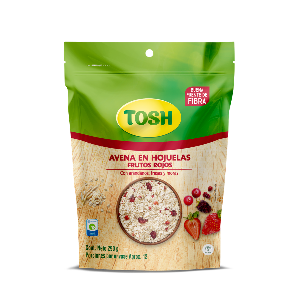 Tosh Avena Frutos Rojos 12Dpck X 290G