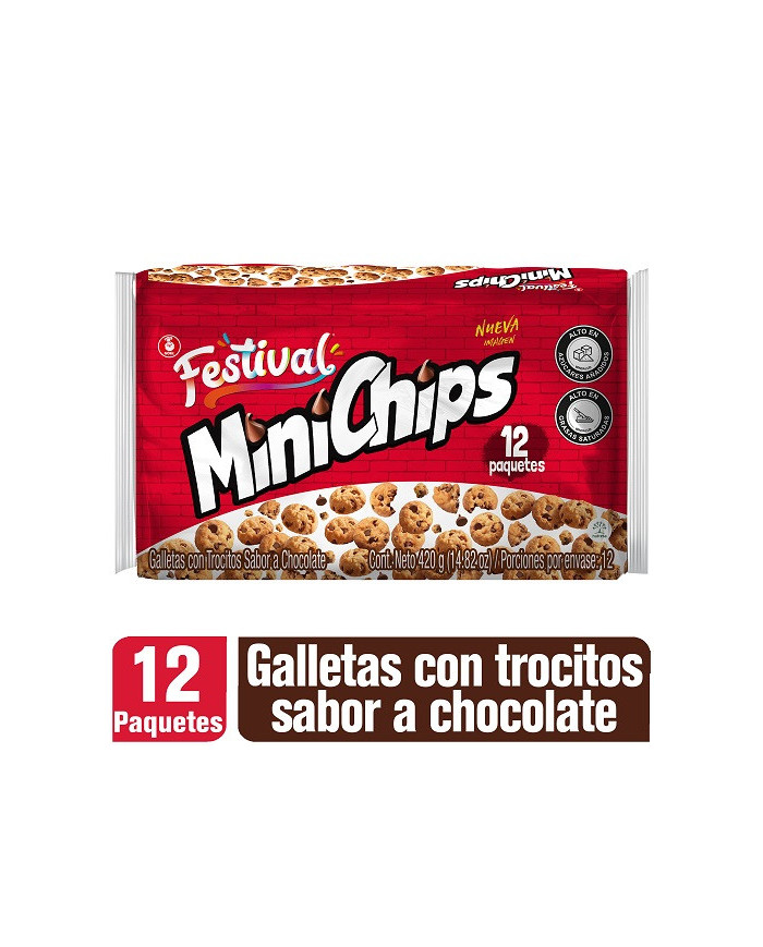 [EC1512] Galletas Minichips Chocolate  Bs. X12