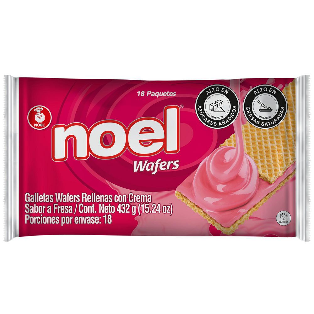 [EC1418] Galletas Noel Wafers Fresa Bs. 18X4