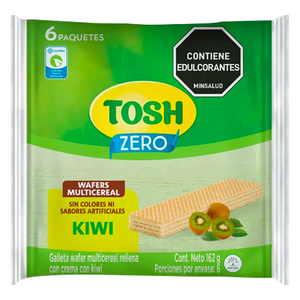 Galletas Tosh Wafer Multicereal Kiwi Bs X6