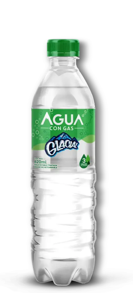 AGUA GLACIAL 600 ML CON GAS * 18 UND