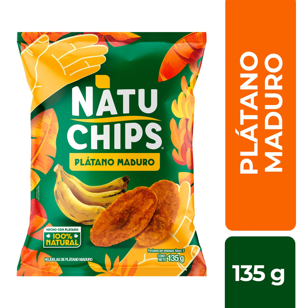 NATUCHIPS PLATANO VERDE*135G 