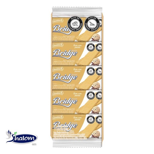 [EC3140] Galleta Bridge Ron Con Pasas *10Un