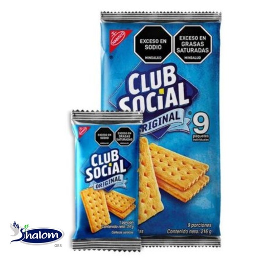 [EC1275] GALLETA CLUB SOCIAL X26GR - PAQUETE X 9