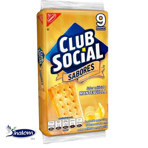 [EC5802] Galleta Club Social Mantequilla Bolsa*9Und