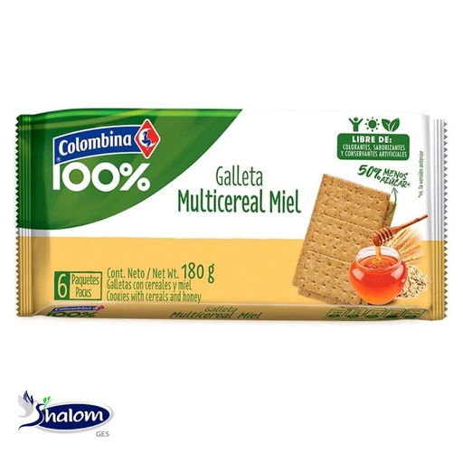 [EC9950] Galleta Colombina Multicereal Miel *10 unds  