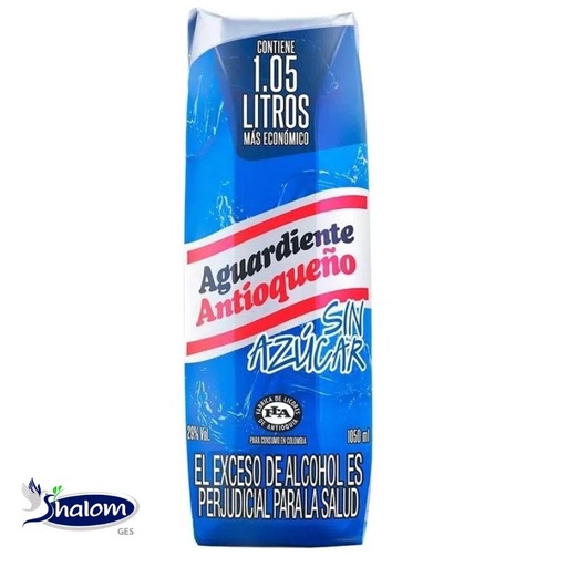 [EC47] Aguardiente Antioqueño Azul Sin Azucar Tetra  *1050Ml