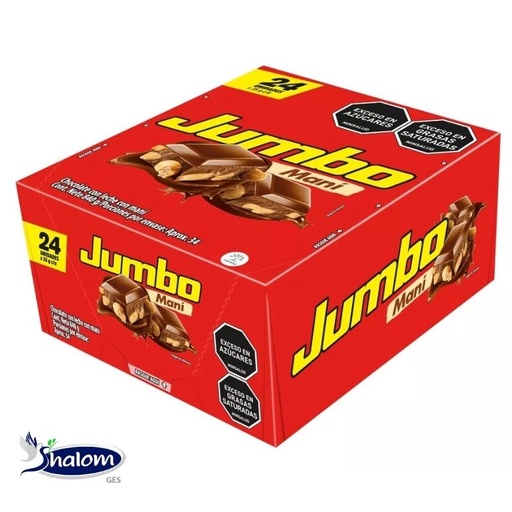 [EC570] CHOCOLATINA CON MANI JUMBO JET X35GR - CAJAX24
