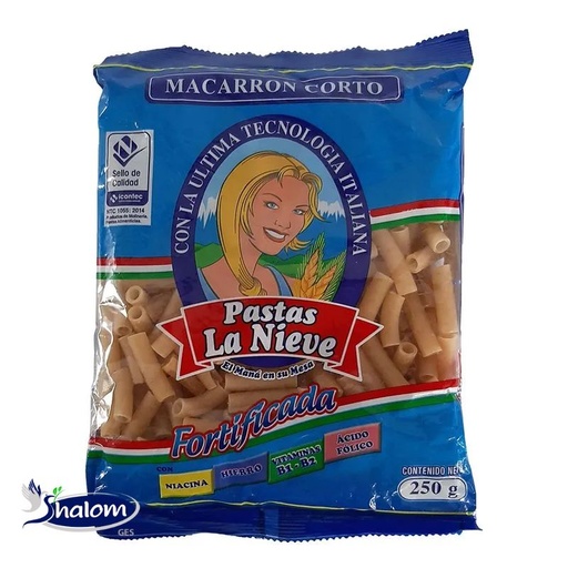 [EC1928] Pasta La Nieve Macarron Corto *250Gr