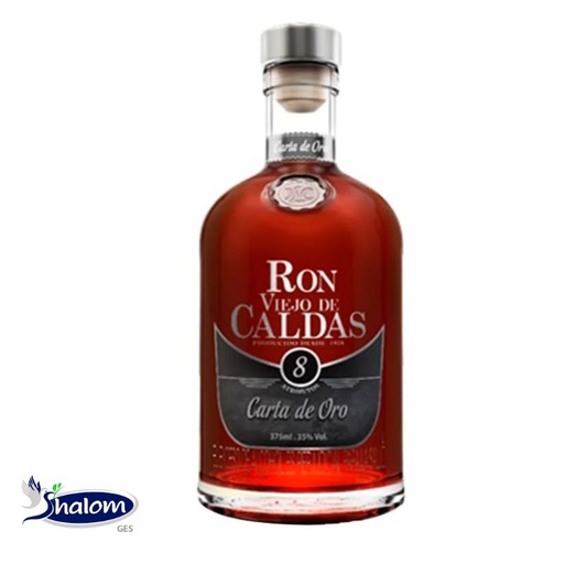 [EC2058] Ron Viejo Caldas 8 Años Carta De Oro *375Ml