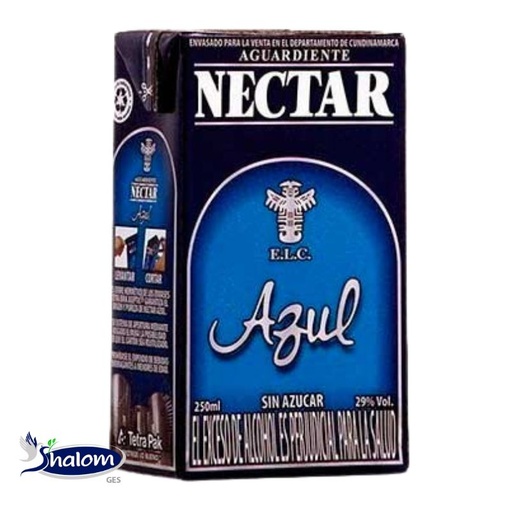 [EC1765] Aguardiente Nectar Azul Sin Azucar Tetra Pack *250Ml
