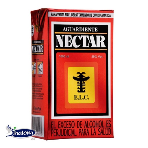 [EC1768] Aguardiente Nectar Rojo Tetra Pack *1000Ml