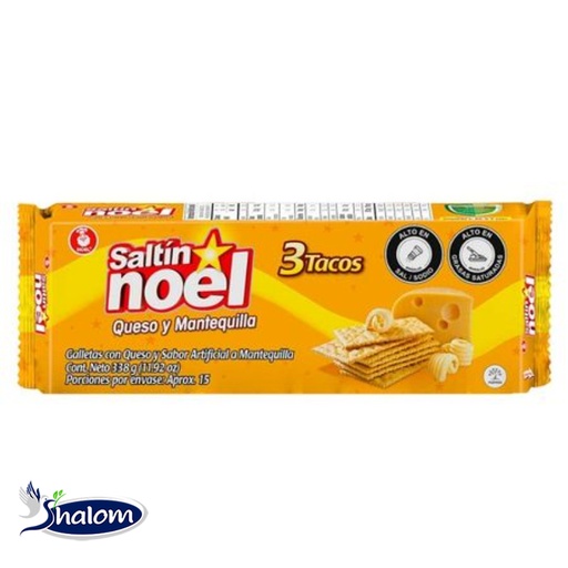 [EC7415] Saltin Noel Queso Mantequilla *3Tacos *338Grs
