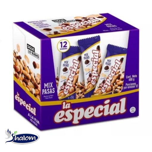 [EC2938] MANI CON PASAS LA ESPECIAL X40GR - CAJA X 12