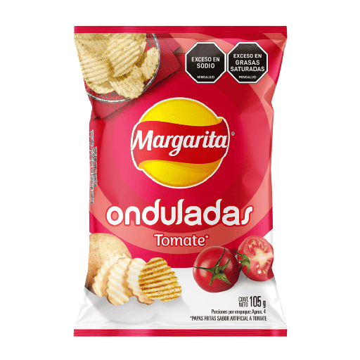 [EC4991] PAPAS MARGARITA ONDULADAS TOMATE 105G