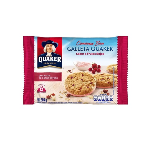 [EC8417] QUAKER AVENA FRUTOS ROJOS 34G X 6