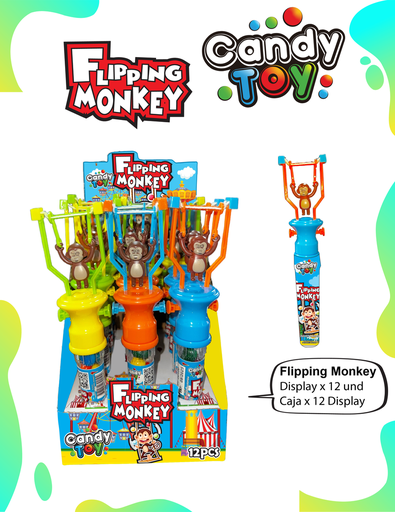 [EC] CANDY TOY FLIPING MONKEY - 12 UND