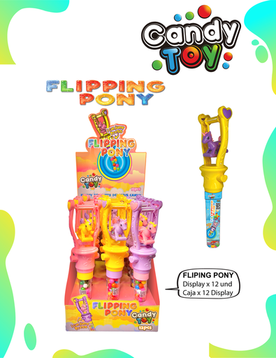 [EC] CANDY TOY FLIPPING PONY - 12 UND