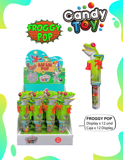 [EC] CANDY TOY FROGY POP - 12 UND