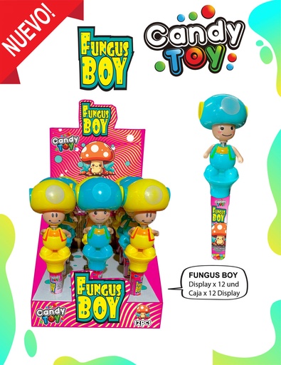 [EC] CANDY TOY FUNGUS BOY - 12 UND